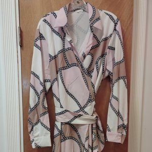 Long sleeve wrap dress